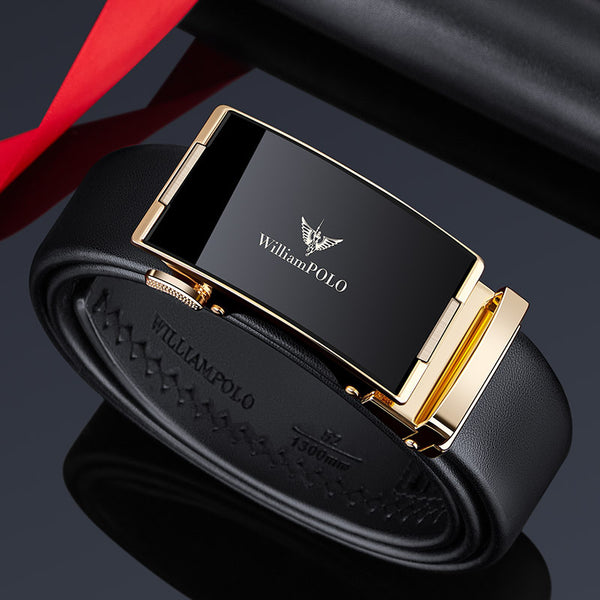 Emperor Paul Men's Belt Men's Leather Automatic Buckle Belt Men's First Cowhide Genuine Men's Belt Wholesale