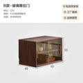 Black walnut solid wood sideboard bookcase low cabinet floor-standing bookshelf plaid storage rack storage cabinet coffee table tv cabinet