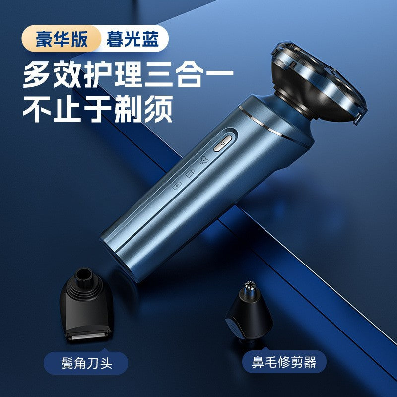 electric shaver for men, quick charge beard trimmer, usb rechargeable portable shaver, full body washable razor
