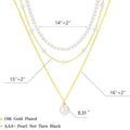 Amazon summer new arrival bestseller copper multi-layer pearl pendant necklace women's necklace daily versatile birthday gift