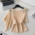 Korean style commute-inspired patchwork knit camisole - women's summer outerwear, slim fit, high-end, soft & elegant top