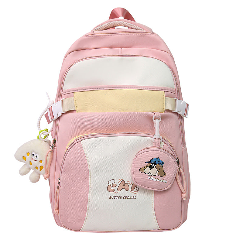 New large-capacity junior high school and high school student schoolbag fashionable simple and versatile backpack leisure travel backpack
