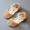 spring/autumn collection: korean style fashionable sequin princess shoes for little girls - stylish summer high-heeled comfortable single shoes wholesale
