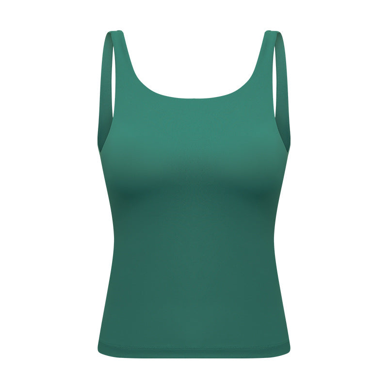 Factory direct sales new arrival yoga clothes women's beautiful straps chest pads long running sports yoga vest in stockdt138
