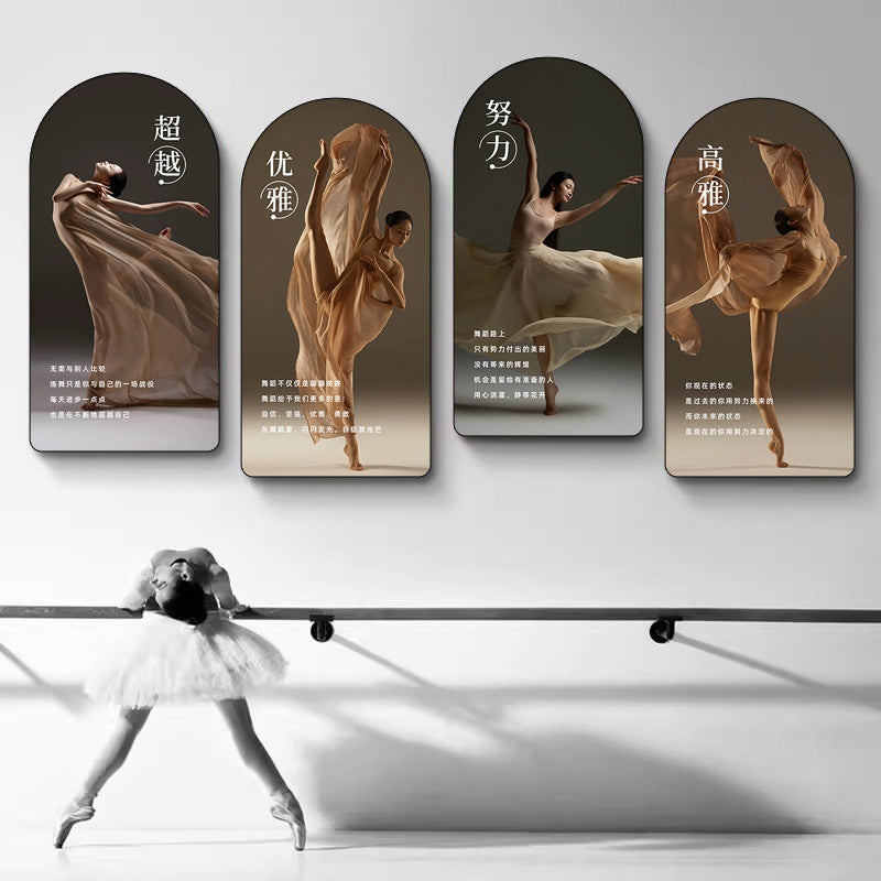 Ballet room wall decoration painting girl dance studio inspirational casual painting art training class institution wall painting