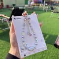 Luxury rhinestone butterfly phone charm crystal pendant wristlet chain accessories - high-end mobile phone lanyard for women
