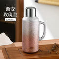 Titanium-coated stew pot teapot - premium portable car-use large capacity insulated mug with tea infuser - perfect business gift for men and women