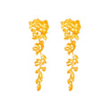 Vintage floral tassel earrings - new spring collection, lightweight luxury, high-end studs, unique statement earrings, elegant dangle earrings
