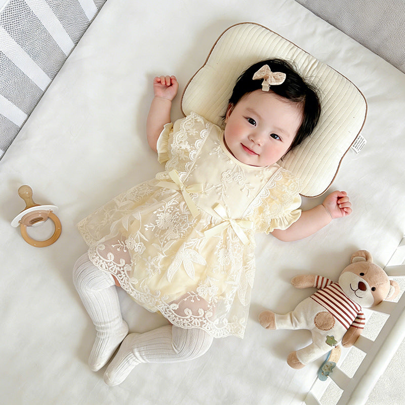 Baby dress summer clothes newborn baby girl romper full month celebration outfit summer thin princess clothes bodysuit skirt