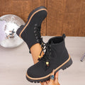 new arrival: plus-size women's boots for cross-border e-commerce – fleece-lined square heel martin boots, wholesale women's casual ankle boots for autumn/winter