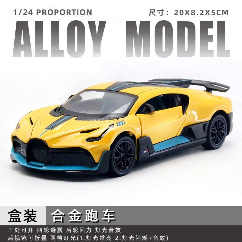 Large jeep wrangler alloy artificial 1:24 model bugatti lambo car kids toy men's gift ornaments