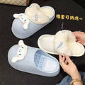 Fall and winternew arrival baotou waterproof cotton slippers with a sense of stepping on shit, thickenedheattech non-slip indoor and outdoor home stuffed women's cotton shoes