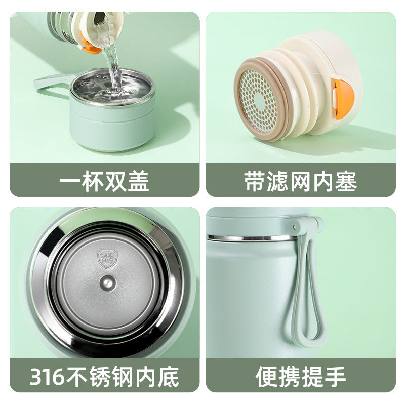 High-style insulated tumbler for women, 304 stainless steel trendy portable water bottle for men, tea infuser cup - wholesale & customization available