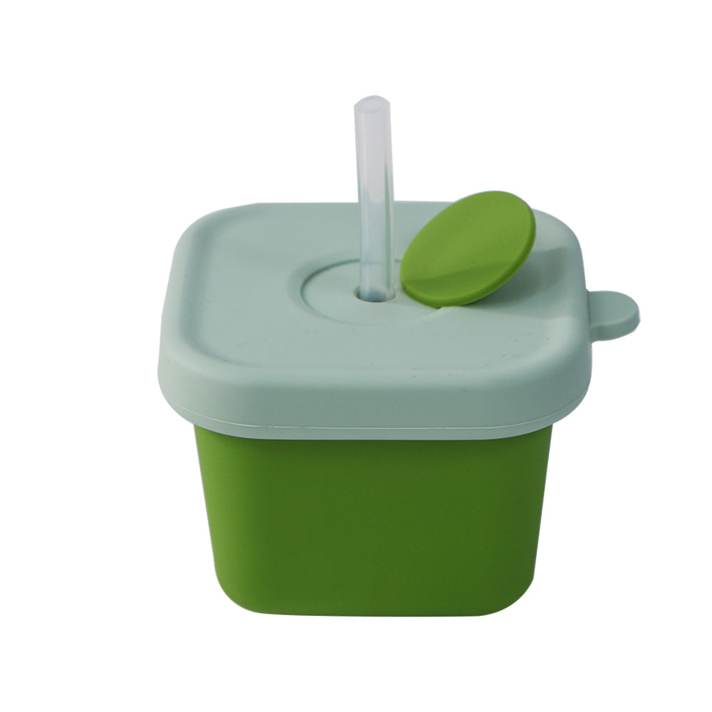 Food-grade silicone baby food storage container, fresh-keeping, freezer-safe, steamer-compatible, portable, airtight, silicone baby food bowl