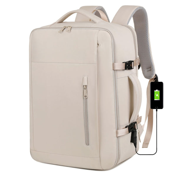 Large capacity casual backpack USB interface convenient and practical multi-functional computer bag Bags stylish simple backpack