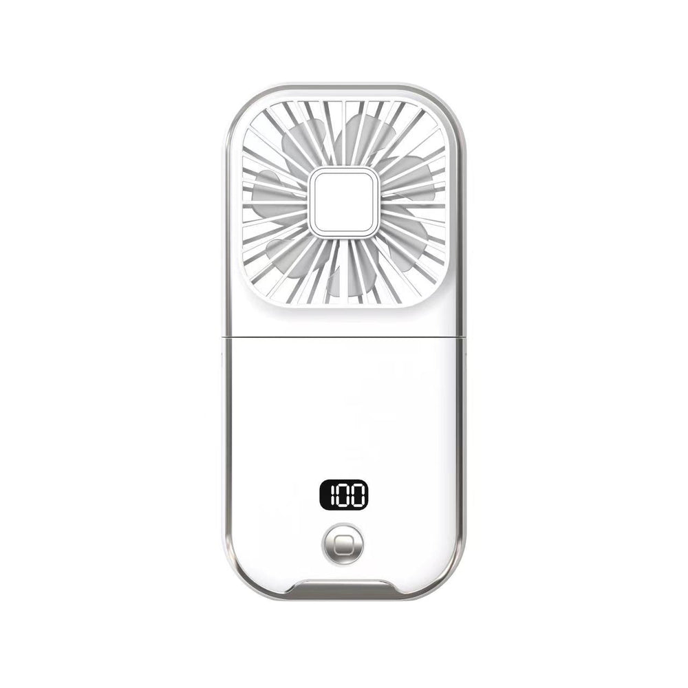 2026 cross-border desktop foldable mini fan, handheld usb high-velocity outdoor power bank neck fan - japanese & korean style