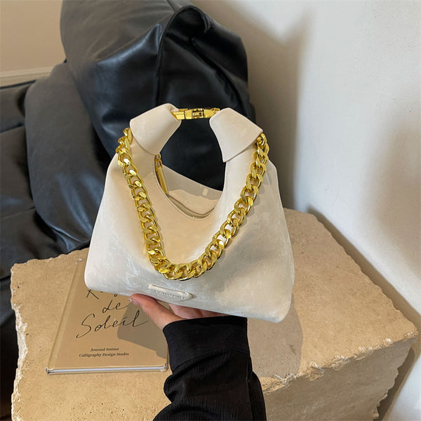 This year, popular bags for women with large capacity 2025 new autumn and winter textured rhombus chain shoulder bag popular bucket bag