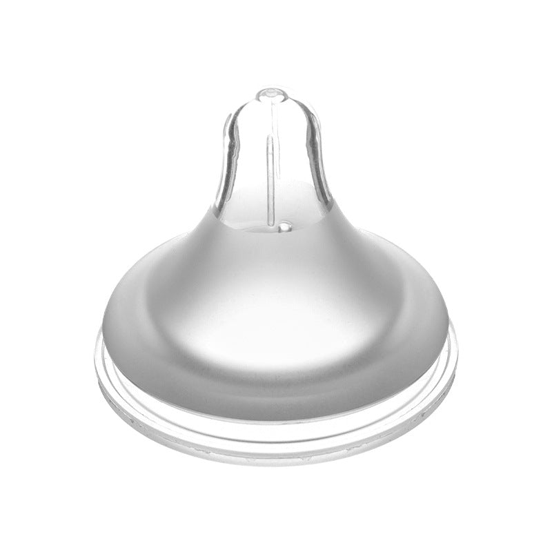 Source factory baby pacifier simulation breast milk, all silicone feeding wide diameter matte pacifier