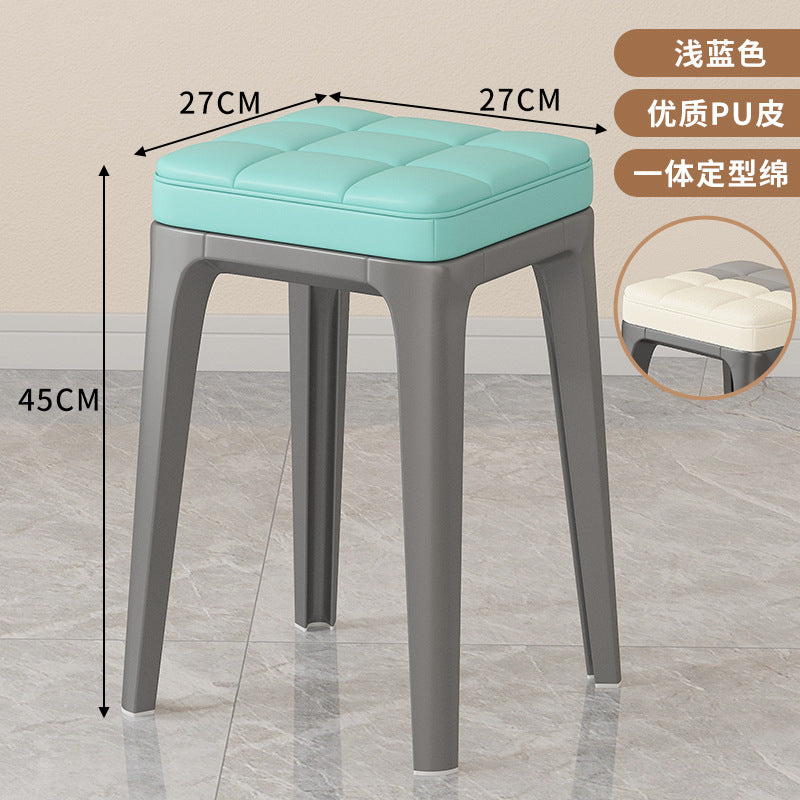 Modern minimalist plastic stool -  new arrival chair - dining chair - light luxury high-end feel - home use - small apartment dining table chair