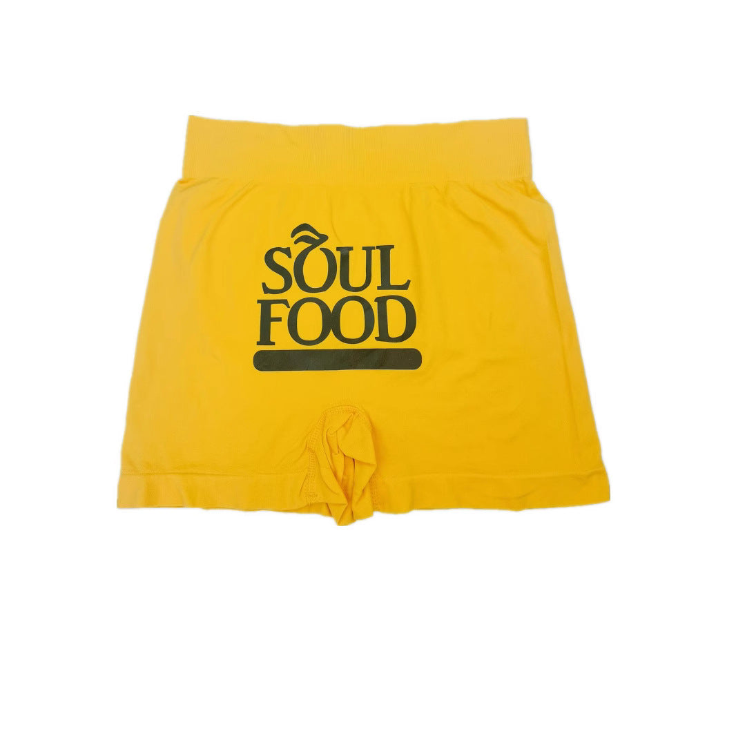 Cross-border hot-selling high-waisted printed yoga pants, women's fitness sports tight boxer shorts