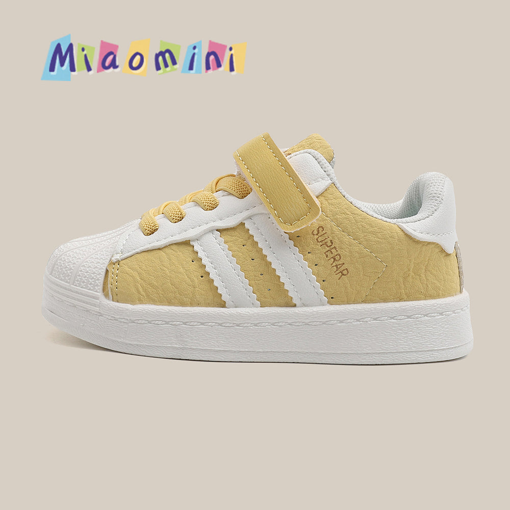 Kidswhite shoesautumnew arrivalgirlshell toecasual sneakers soft bottom boys sneakers kids sneakers