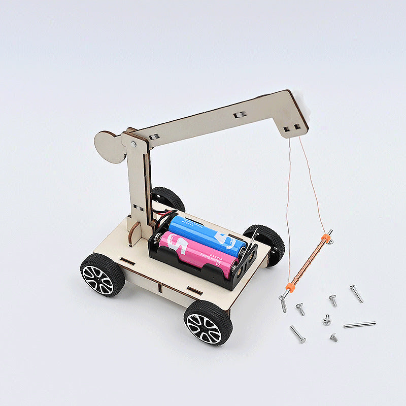 Magnetic crane, electromagnetic principles, understanding magnetic fields, primary school students' science and technology small physical science small experiments