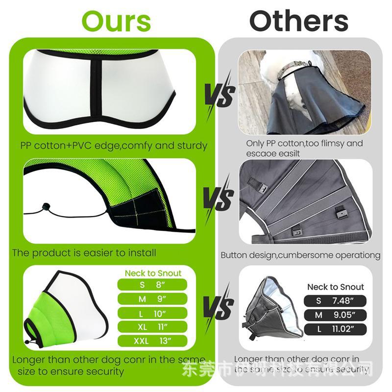 Hot-selling pet cone collar - post-surgery protection for cats and dogs - adjustable elizabethan collar for cats and dogs