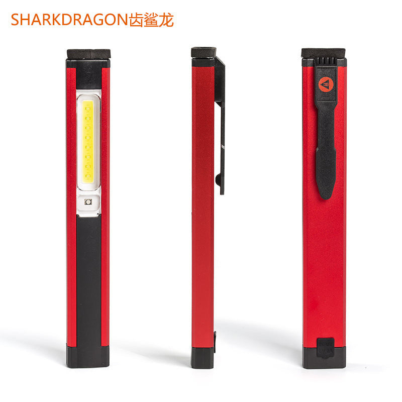 Cross-border new COB work light USB charging with magnet pen holder Multifunctional aluminum alloy work flashlight