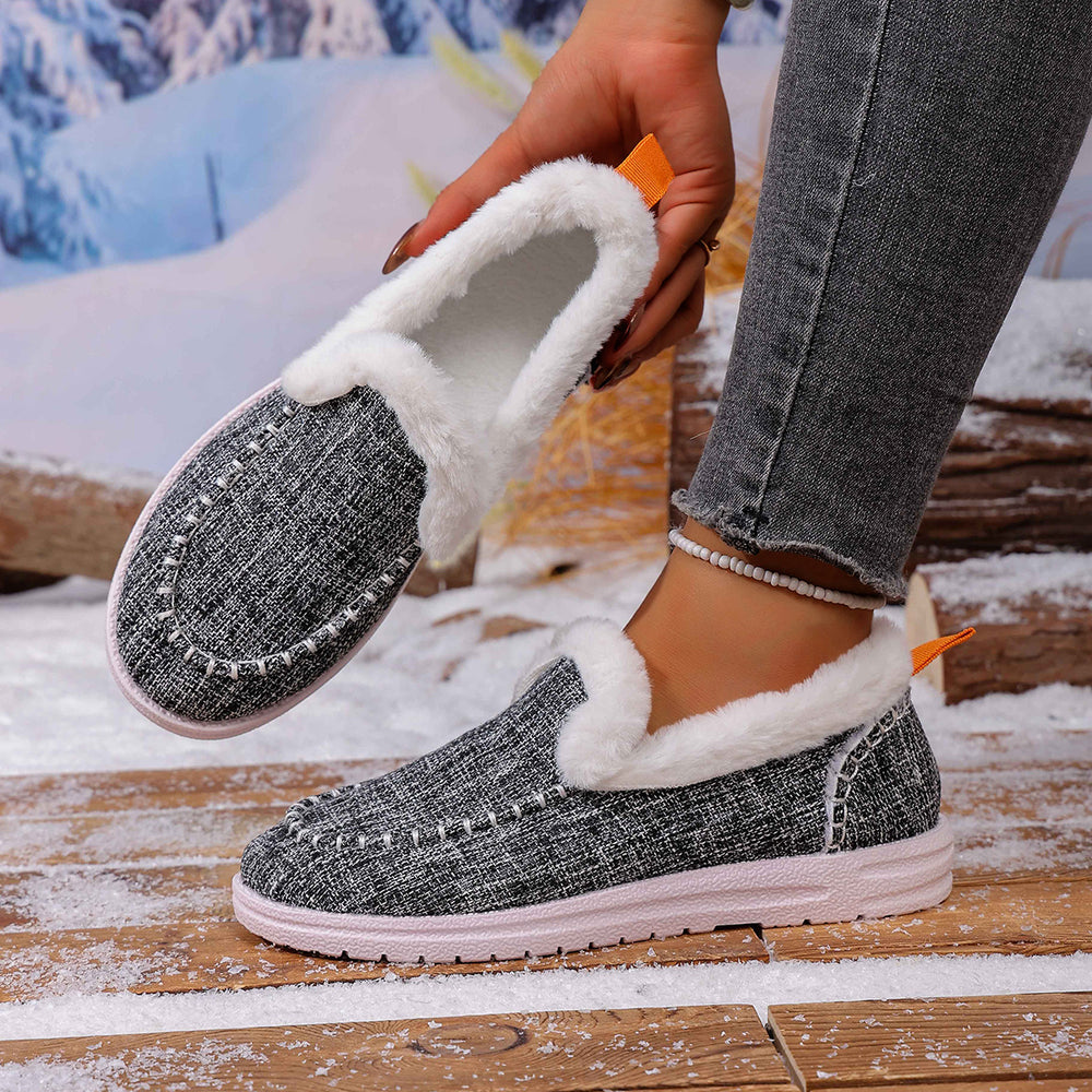 winternew arrivalthick sole snow boots for women fleece-linedthickened fur heattechplus size cross-border sewn bag women's cotton shoes