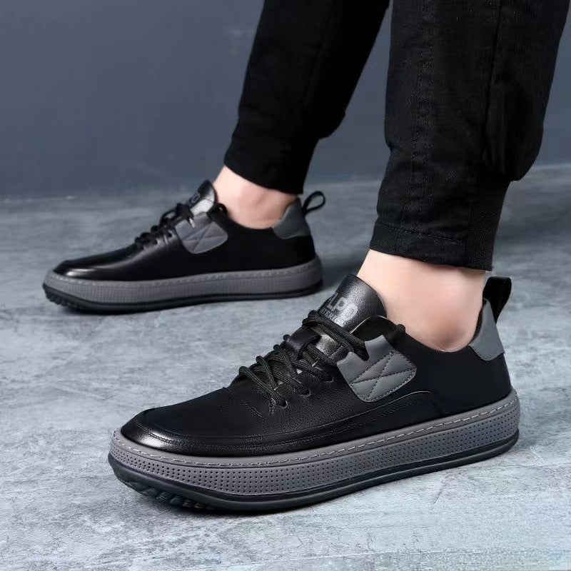 New men's handmade stitching casual shoes - trendy, versatile skate shoes - korean style fashion sneakers
