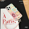 Large hole swirl case for apple 17 pro max, origami collage laser iphone 16 protective cover 15