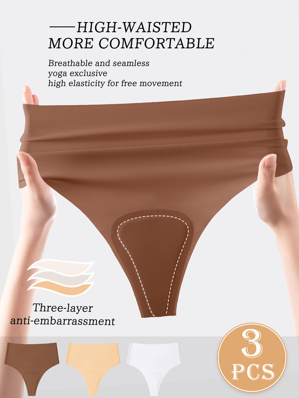 exclusive multi-color combination high waist seamless underwear women's sports yoga ice silk quick-drying anti-embarrassment line underwear