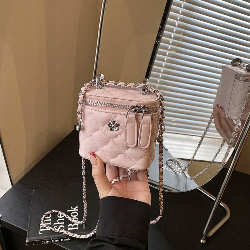 Foreign trade rhombus chain bag women's 2025 new summer niche shoulder messenger bag Korean version popular box bag