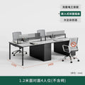 Office desk set for 2, 4, or 6 employees - modern minimalist workstation with chairs, ideal for office spaces and workstations