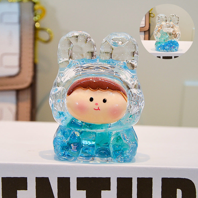 oversized three-dimensional quicksand KIKI shopping mall blind box figure desktop ornament car pendant DIY jewelry accessories
