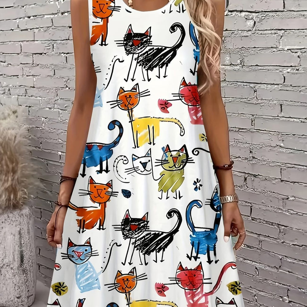 wholesale women's short-sleeved dresses, fashionable women's dresses for spring, summer, and autumn, new cross-border printed designs