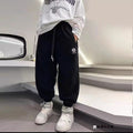 youthwinternew arrivalfleece-linedthickened shrinkable sweatpants thickened imitation rabbit fur one-piece winter kids pants
