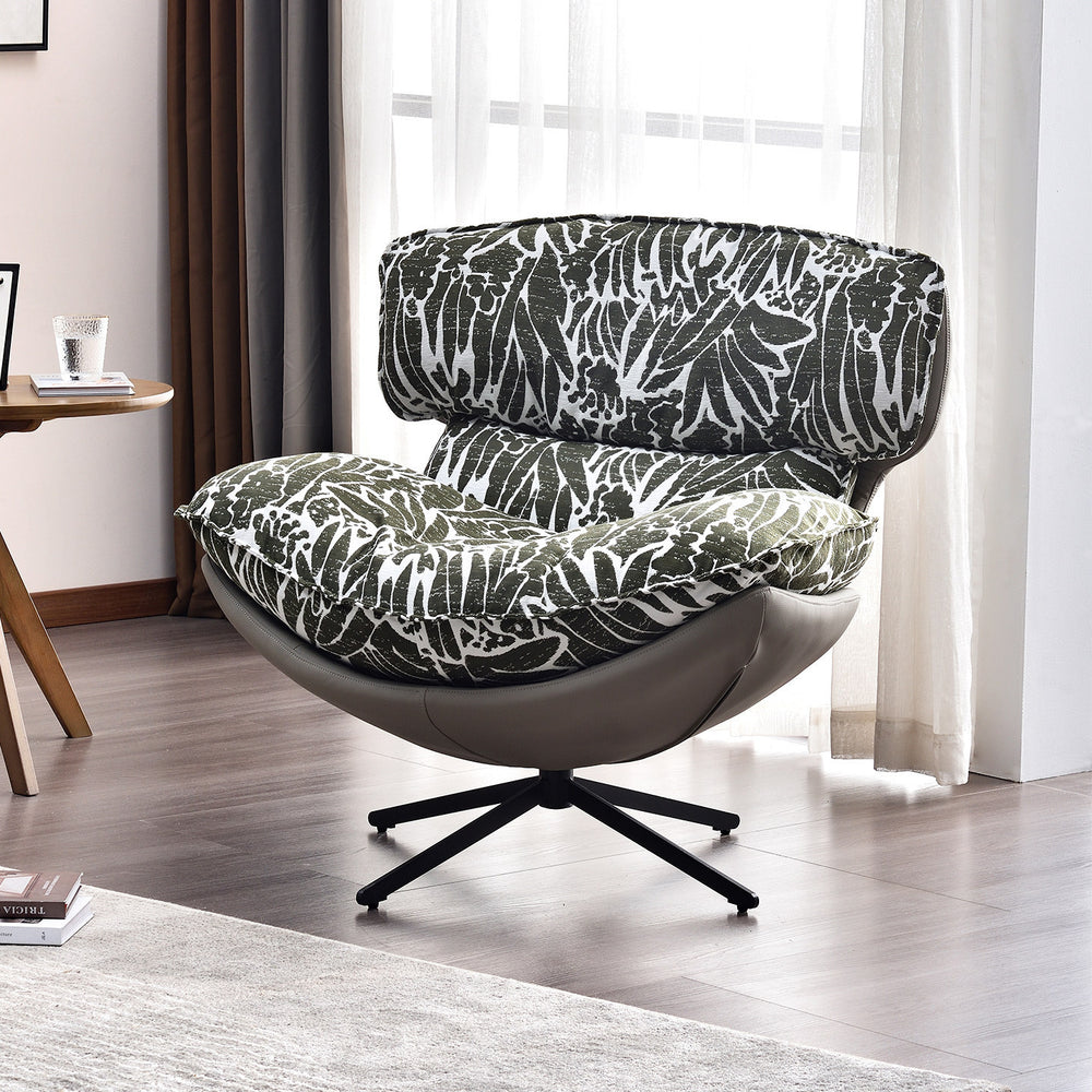 Scandinavianaccessible luxury single sofa chair modern casual designer lazy living room balcony rotatable casual rocking chair