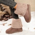 Exportfashionplus size cuffed stuffed mouth thick sole snow boots for women winternew arrivalfleece-linedthickened slip-on cotton boots