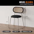 Black solid wood backrest + matte black seat cushion