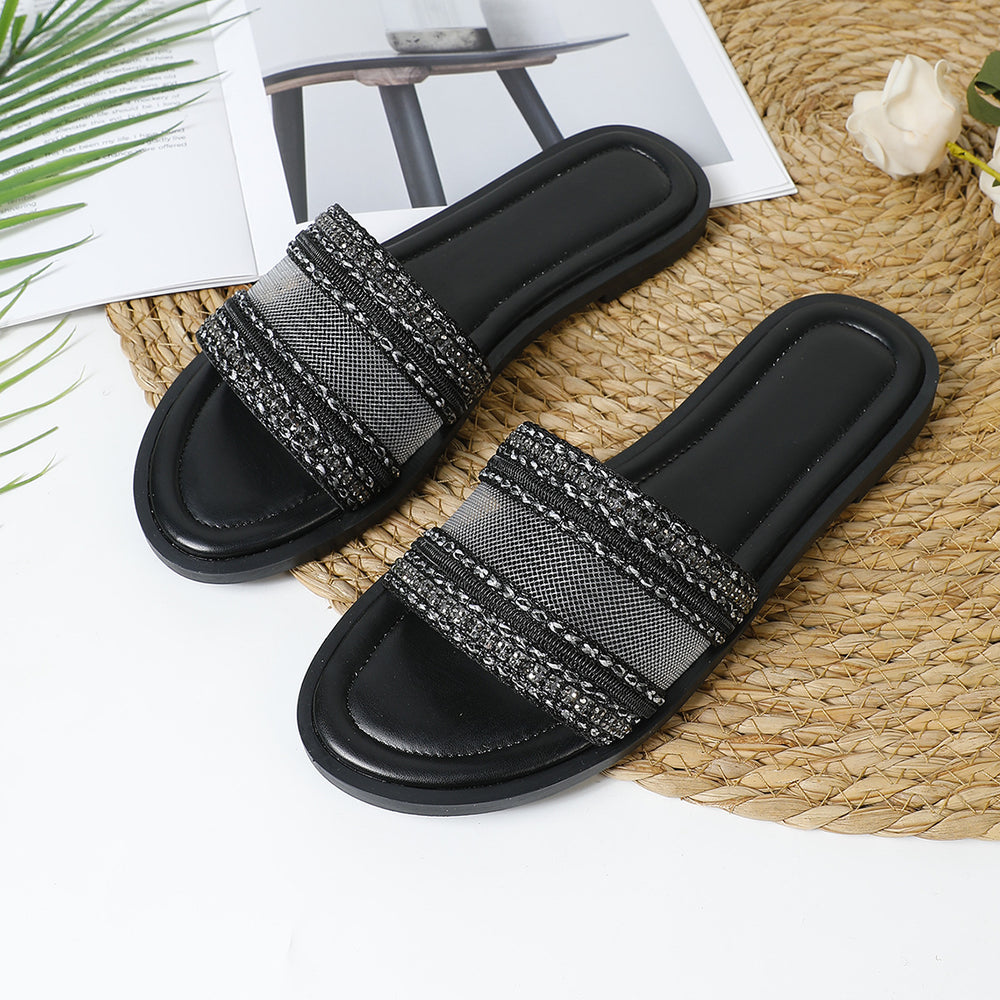 2025 new export flat sandals - european and american open-toe slides - women's outdoor beach sandals wholesale