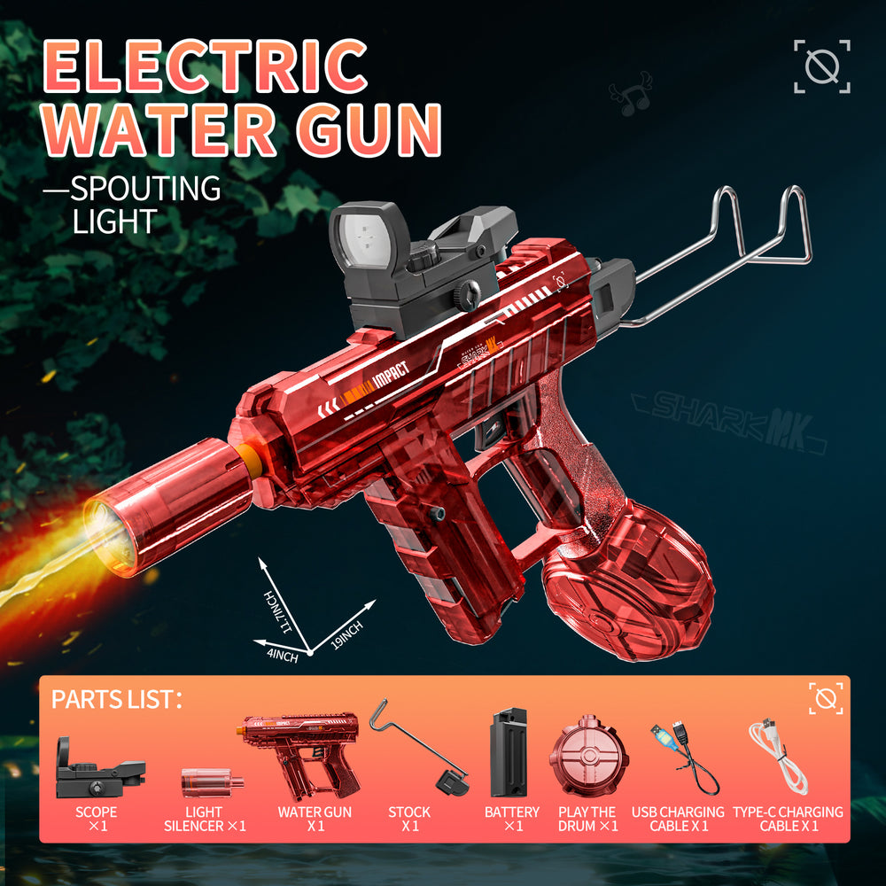 new uzi electric automatic water gun - kids' toy, uzi style, high capacity, boys' water blaster, summer toy