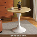Round dining table, nordic casual, vintage walnut, small apartment, balcony tulip coffee, negotiation, milk tea