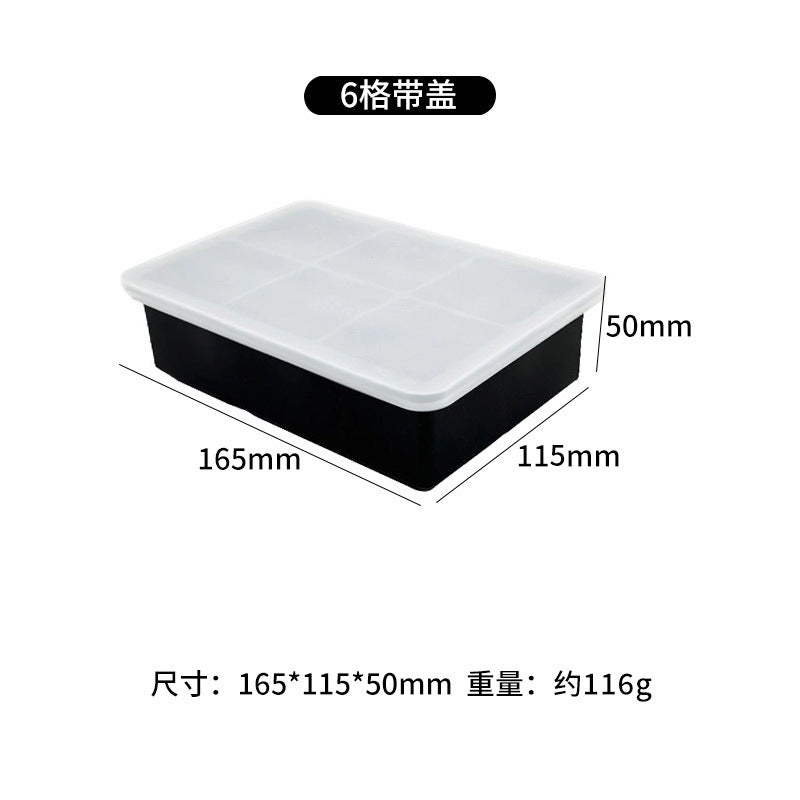 Large ice cube mold ice tray ice box silicone large square ice for home frozen ice cubes large food grade homemade handy gadget