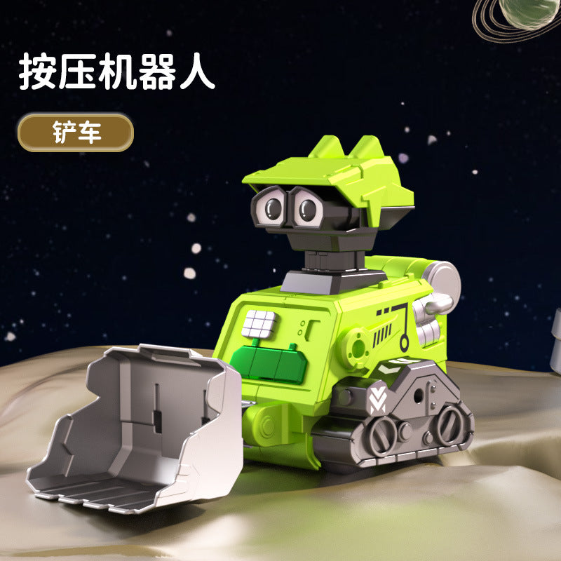 Douyin's same style children's push engineering vehicle car is resistant to falling and boys' inertia lunar exploration team baby car model to play with