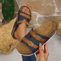 Wholesale women's plus size platform wedge sandals with ankle strap - new  summer collection, lightweight foam sole beach shoes