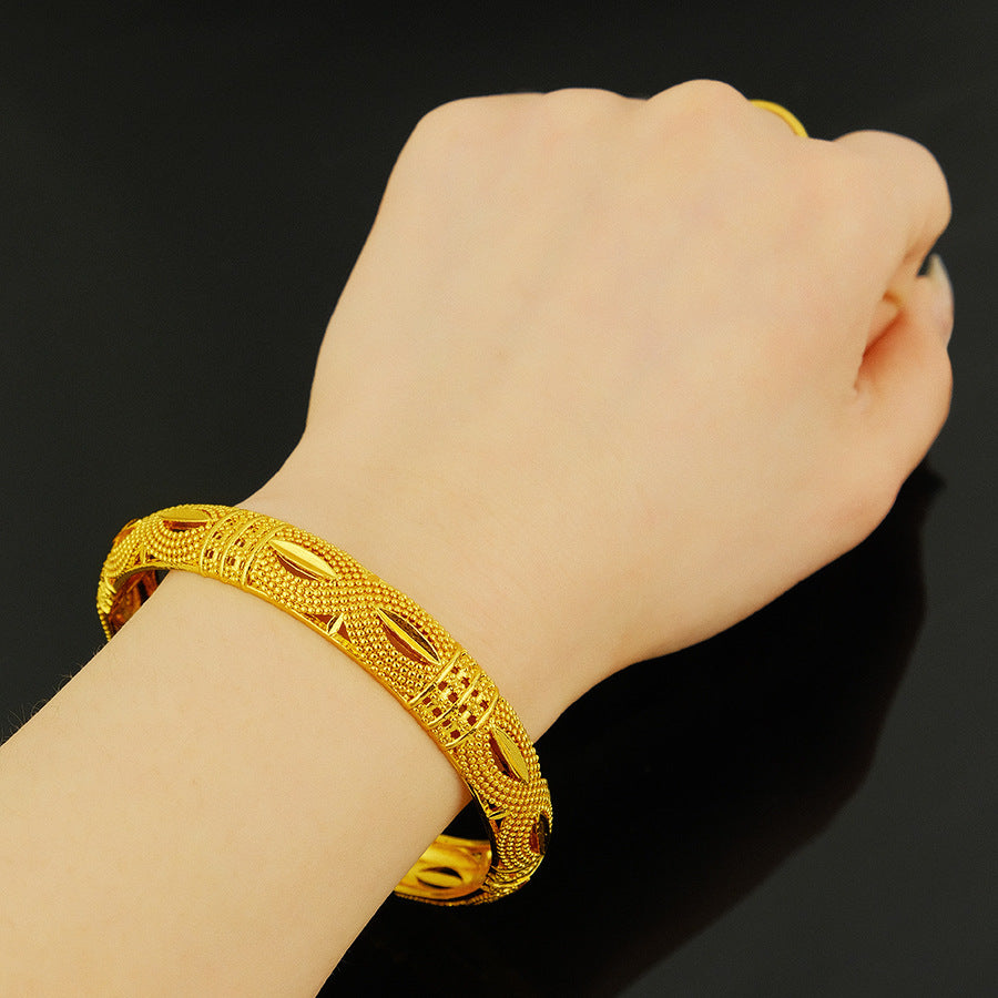 dubai women's bracelet middle eastern gold bracelet ethiopian saudi arabian wedding bridal jewelry