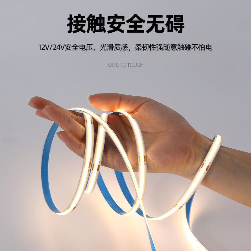 Wholesale led2835 light strip with one lamp and one cut special low voltage self-adhesive soft light strip line flexible one centimeter cut COB
