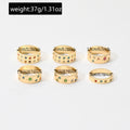 European and american cross-border colorful diamond-studded ring set for women - unique, irregular geometric star knuckle rings
