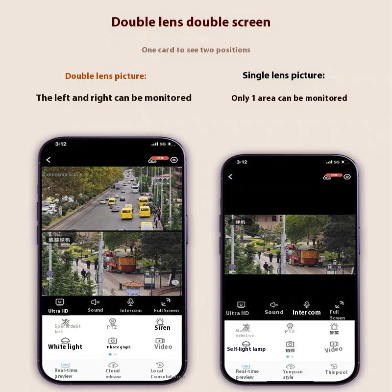 Customized camera Foreign home mobile phone remote 360 no dead angle high definition outdoor night vision solar 4G monitoring